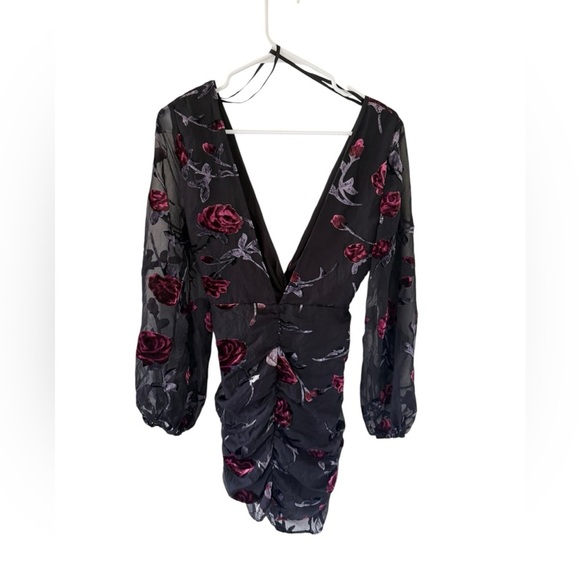 Majorelle NEW Ava Deep Vneck Ruched Mini Dress - Picture 6 of 6